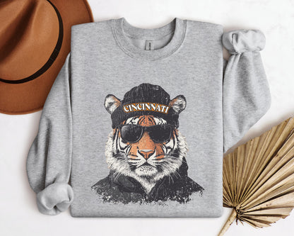 Vintage Style Cincinnati Football Sweatshirt ,Cincinnati Football Crewneck Hoddie,Football Sweater ,Cincinnati Fan, football fan