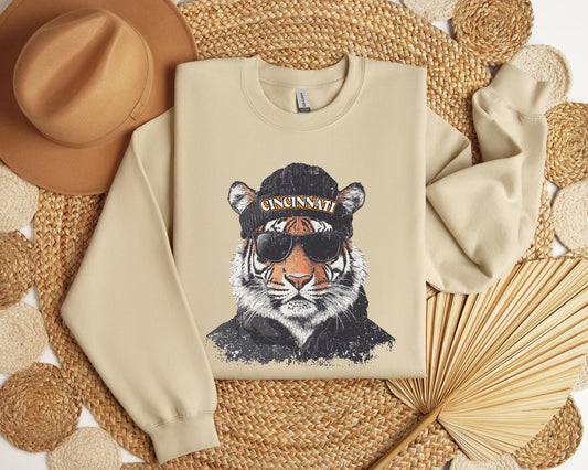 Vintage Style Cincinnati Football Sweatshirt ,Cincinnati Football Crewneck Hoddie,Football Sweater ,Cincinnati Fan, football fan