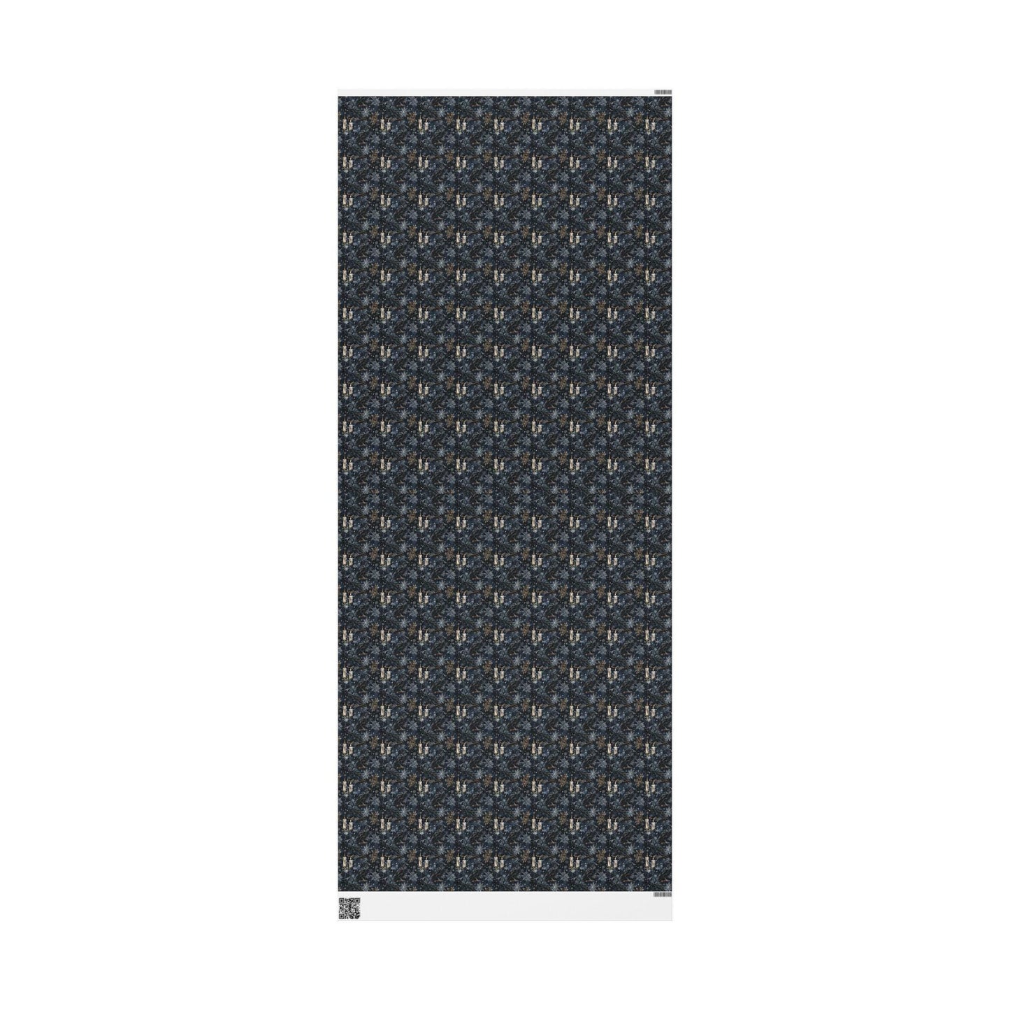 Alternative Christmas Wrapping Paper Roll, Skull and Snowflake Gothic Holiday Gift Wrap #7