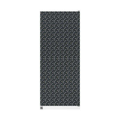 Gothmas Wrapping Paper Roll, Skulls and Gothic Christmas Decor, Dark Holiday Gift Wrap Aesthetic #4