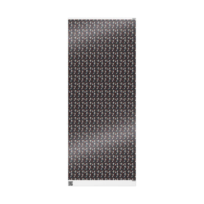 Gothmas Wrapping Paper Roll, Black Christmas Gift Wrap with Skulls for Alternative Holiday Gifts #13
