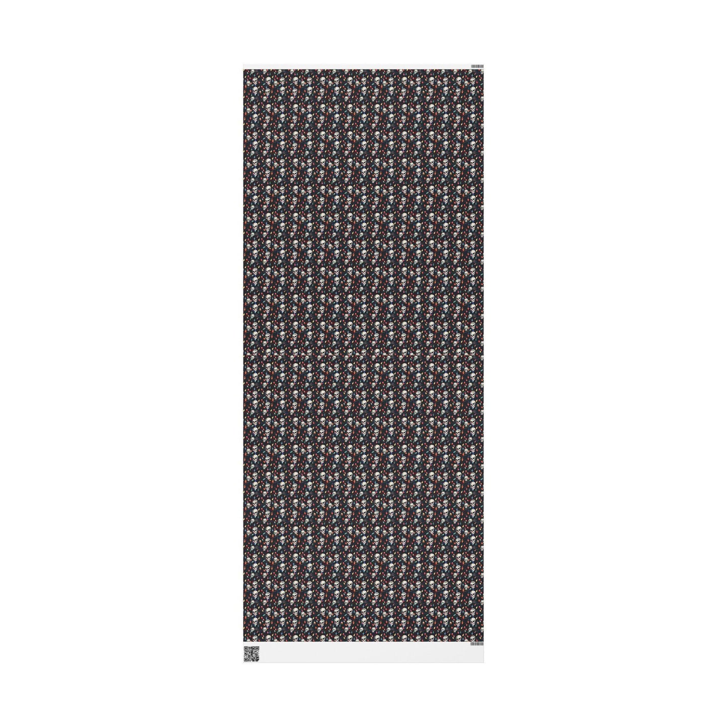 Gothmas Wrapping Paper Roll, Black Christmas Gift Wrap with Skulls for Alternative Holiday Gifts #13