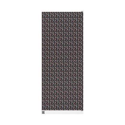 Gothmas Wrapping Paper Roll, Black Christmas Gift Wrap with Skulls for Alternative Holiday Gifts #13