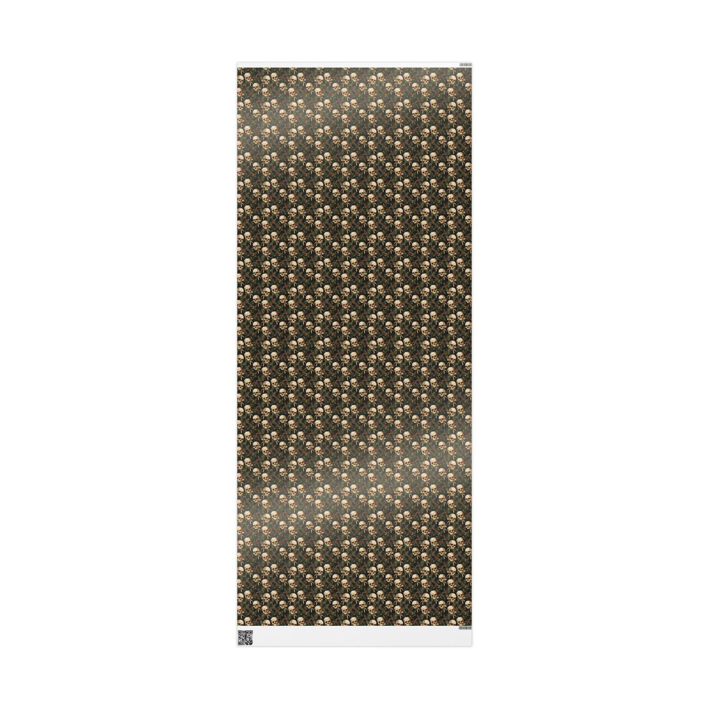 Skull Pattern Christmas Wrapping Paper Roll, Goth Holiday Gift Wrap in Dark Tones for Gothmas #22
