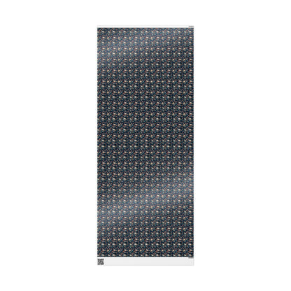 Black and Red Gothic Wrapping Paper Roll, Skull Christmas Gift Wrap for Goth Winter Vibes #16