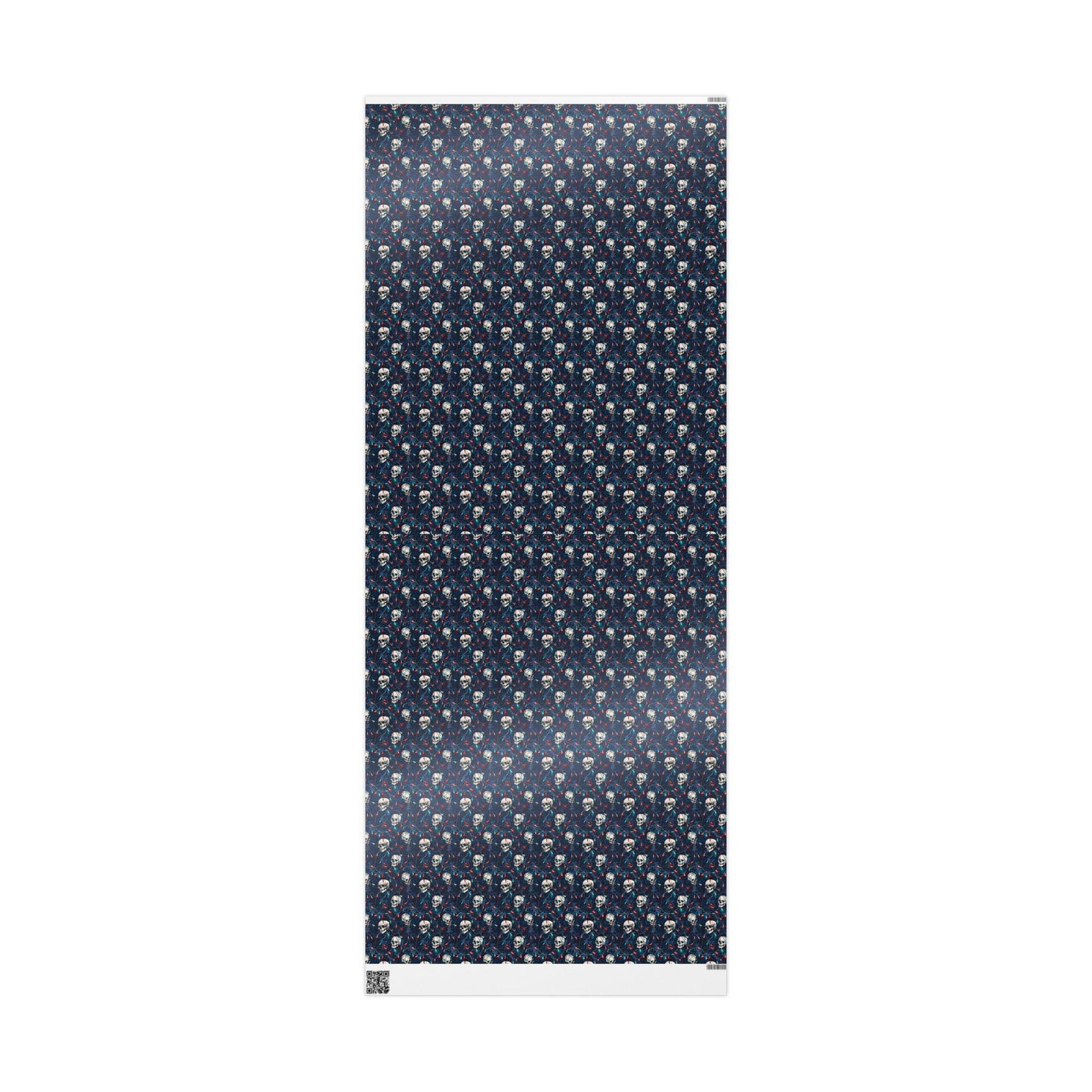 Skull and Snowflake Wrapping Paper Roll, Goth Christmas Gift Wrap for Dark Holiday Aesthetics #15
