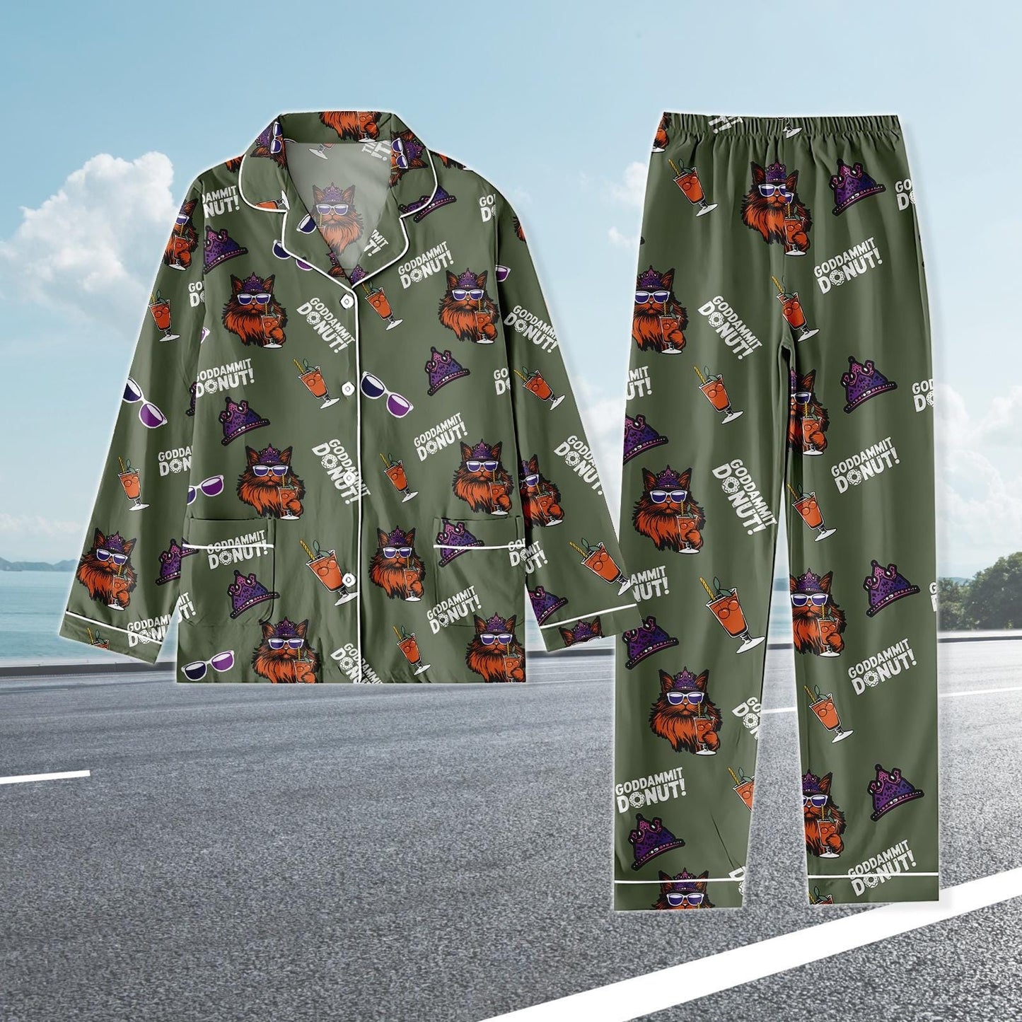 Dungeon Crawler Carl Pajamas Set, Sci Fi Book Pajamas Women, Dungeon Crawler Carl Pajamas For Fan, Cozy Reading Matching Pajamas Set