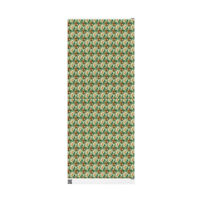 Pinecone and Evergreen Wrapping Paper Roll, Forest Christmas Gift Wrap for Rustic Winter Packaging #12