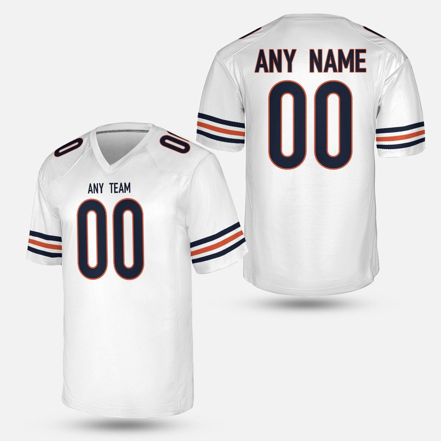 Windy City Navy Football Jersey – Retro Classic Style | Custom Name & Number Chicago Shirt | Unisex Gameday Gear | Tailgate Outfit Fan Gift