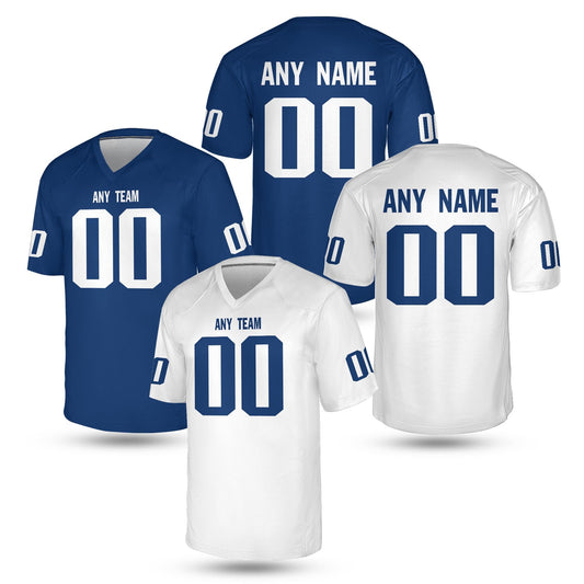 Personalize Indy Royal and White Football Jersey – Midwest Gameday Style | Custom Name and Number Indianapolis Shirt - Custom Unisex Jersey