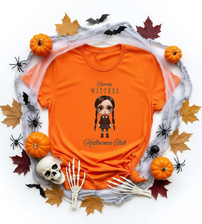 Witchy Gothic Halloween T-Shirt: Spooky Wednesday Addams Style
