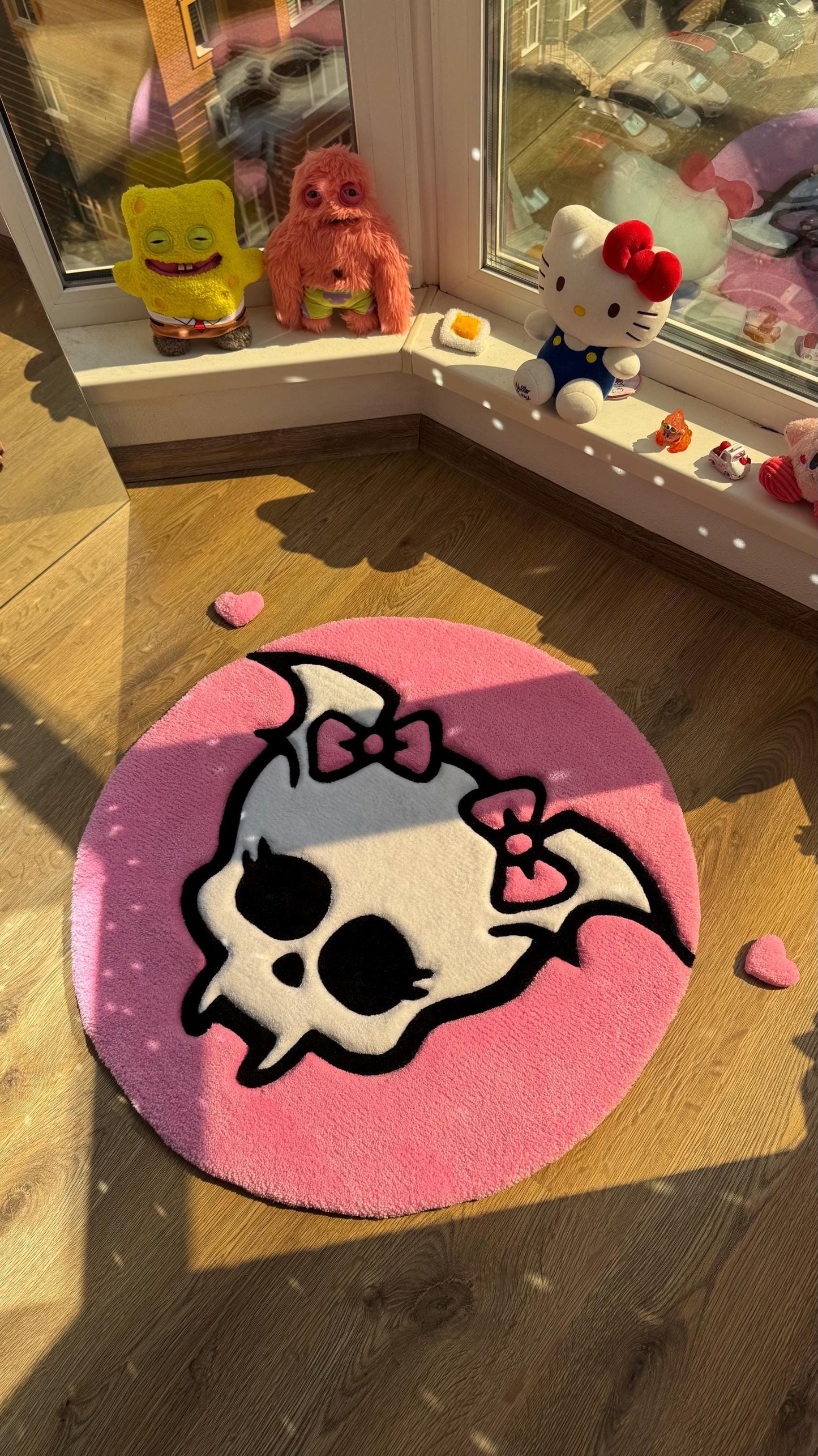 Draculaura Skull Tufted Rug – Soft 3D Handmade Rug, Cute Carpet, Kawaii Girl Room Decor, Unique Gift for Her or Bedroom Mat