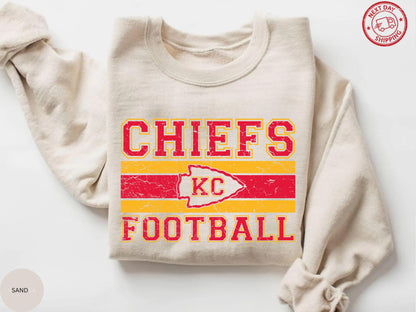 Kansas City Football 90s Style Shirt, Kansas City Football Crewneck Sweatshirt, Football Shirt, Kansas City Fan Gifts, Game Day Shirt