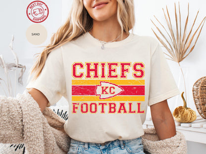 Kansas City Football 90s Style Shirt, Kansas City Football Crewneck Sweatshirt, Football Shirt, Kansas City Fan Gifts, Game Day Shirt