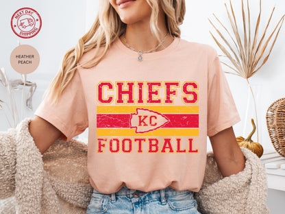 Kansas City Football 90s Style Shirt, Kansas City Football Crewneck Sweatshirt, Football Shirt, Kansas City Fan Gifts, Game Day Shirt