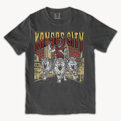 Kansas City Football Skull Vintage Shirt, Gift For Fan Football Game Day Unisex Shirt