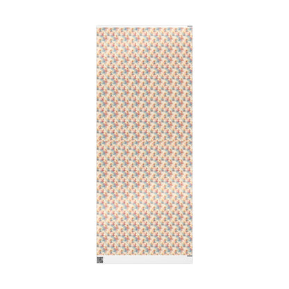 Yoga and Meditation Holiday Gift Wrap Roll with Namaste Symbols, Wrapping Paper for Wellness-Inspired Gifts #21