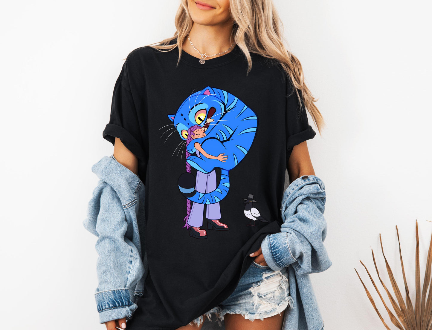 Kpop Demon Hunters Tiger Love Shirt, Derpy the Tiger And Bird Demon Hunter Tiger Shirt, Hunters Tiger Fan, Animal Shirt, Kpop Movie Fan Gift