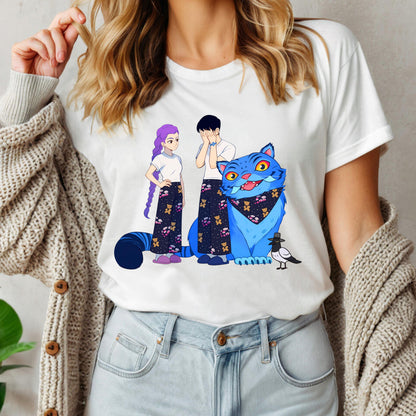 Kpop Demon Hunters Tiger Gift Shirt, Derpy the Tiger And Bird Demon Hunter Tiger Shirt, Hunters Tiger Fan, Animal Shirt, Kpop Movie Fan Gift
