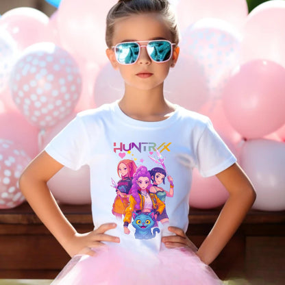 Kpop Demon Hunters Kids Shirt, Huntrix Girl T-Shirt, Kpop idol group Shirt, Mira, Rumi, Joey Shirt,Demon Hunter Merch, Gift