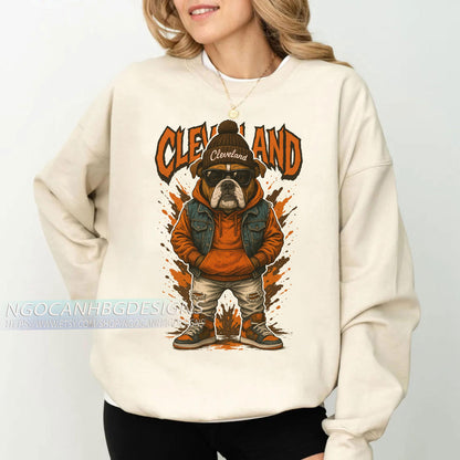 Cleveland Football Simple Style Shirt, Trendy Sweatshirt Cleveland Football Fan Gift, Cleveland Game Day Shirt, Cleveland Sweatshirt