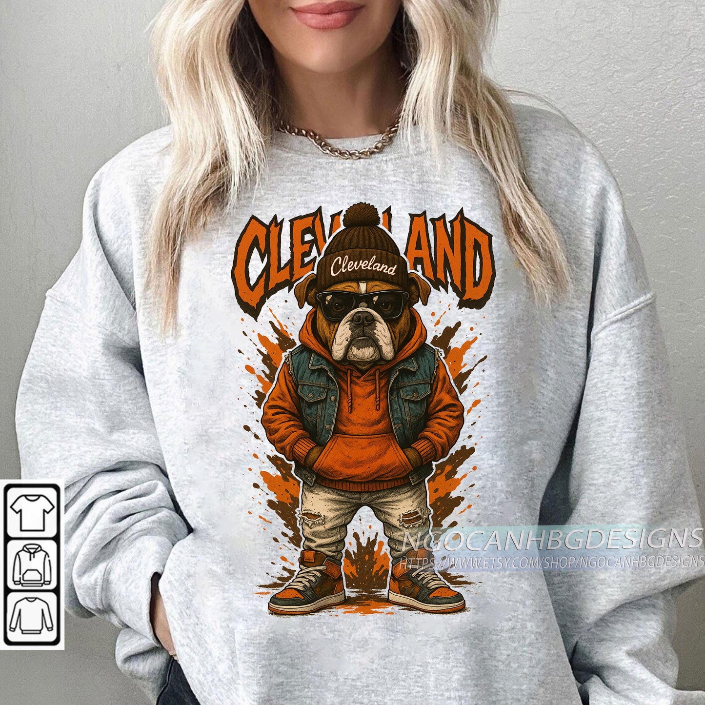 Cleveland Football Simple Style Shirt, Trendy Sweatshirt Cleveland Football Fan Gift, Cleveland Game Day Shirt, Cleveland Sweatshirt