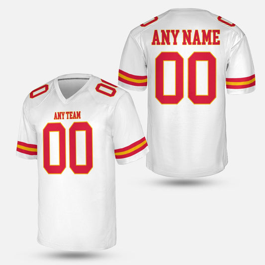 Personalize Heartland Red and Gold Football Jersey, Midwest Spirit Fanwear, Custom Name and Number Game Day Shirt Custom Kansas Unisex Shirt