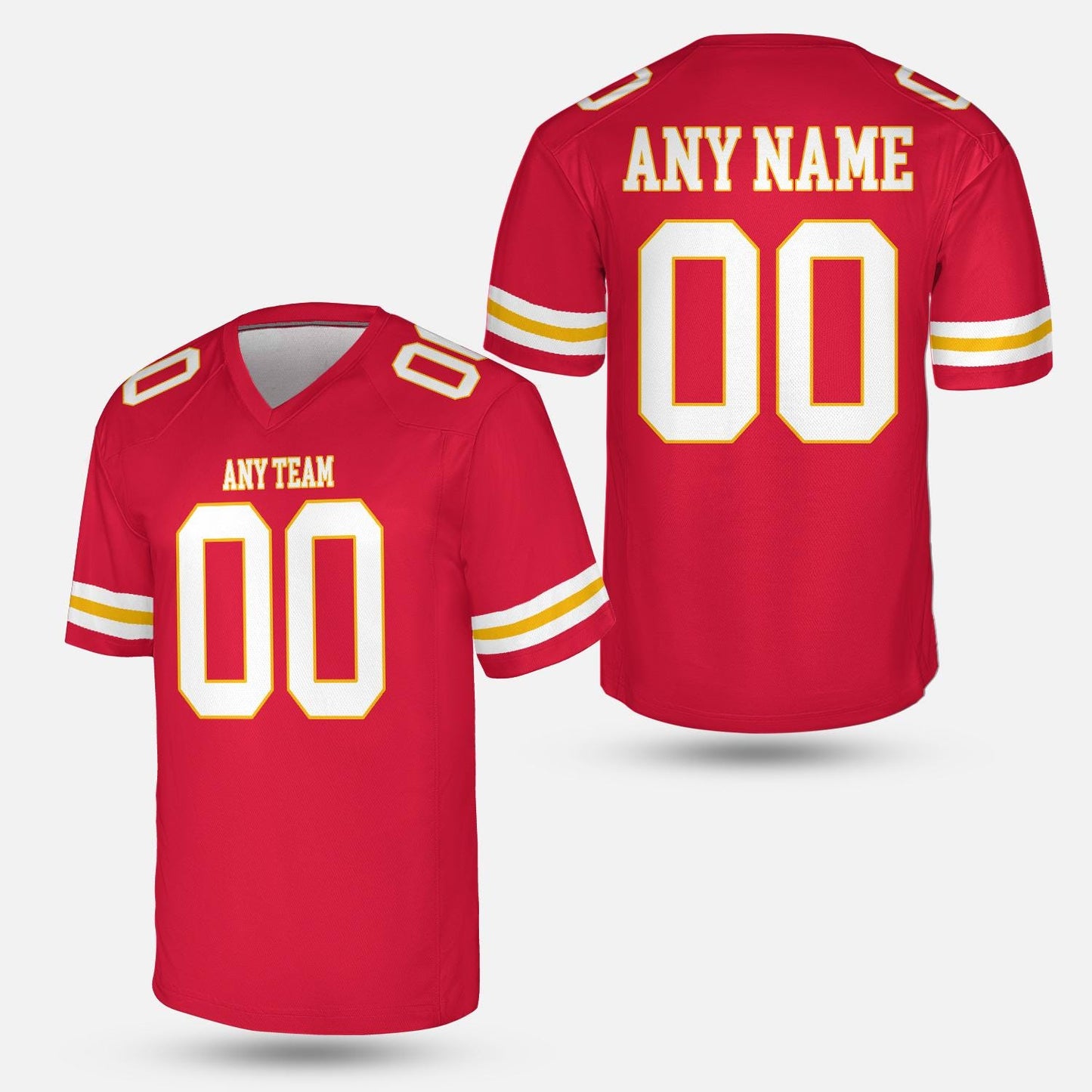 Personalize Heartland Red and Gold Football Jersey, Midwest Spirit Fanwear, Custom Name and Number Game Day Shirt Custom Kansas Unisex Shirt