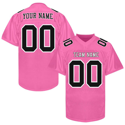 Custom Black Football Jersey Name Number Logo, Black White Gold Football Uniform Men Women Youth Kid, Game Day Sports Jersey Uniforms