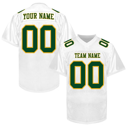 Custom Green Football Jersey Men Women,  Green White Pink Football Team Jersey Shirt, Uniform Fan Gift Outfit Game Day Sports Jersey