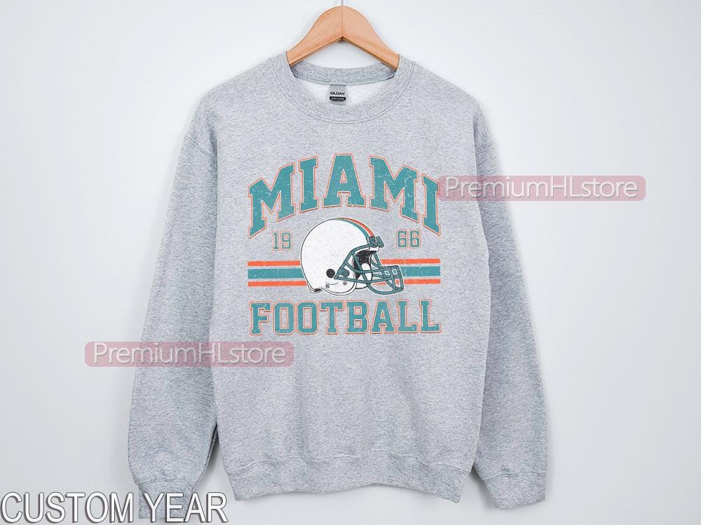 Miami Football Retro Style Shirt, Game Day Tee, Sunday Miami Football Sweatshirt, Miami Football Fan Shirt, Miami Team Rugby Gift