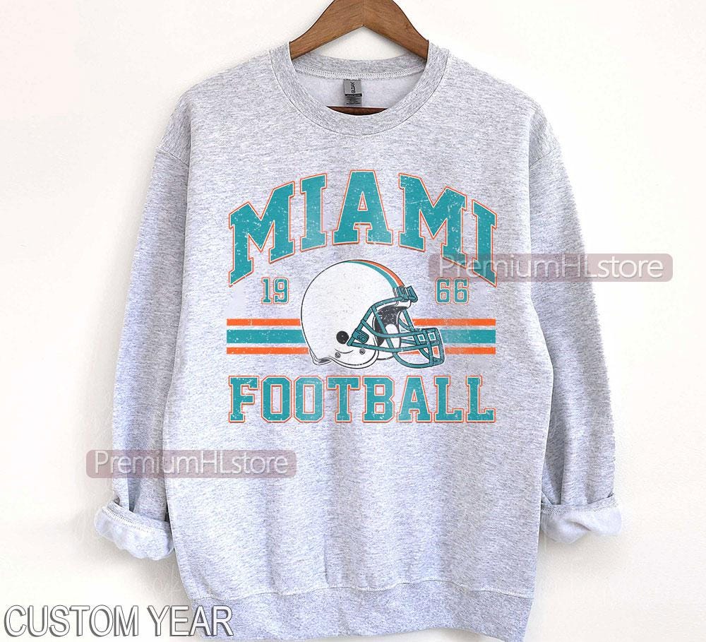 Miami Football Retro Style Shirt, Game Day Tee, Sunday Miami Football Sweatshirt, Miami Football Fan Shirt, Miami Team Rugby Gift