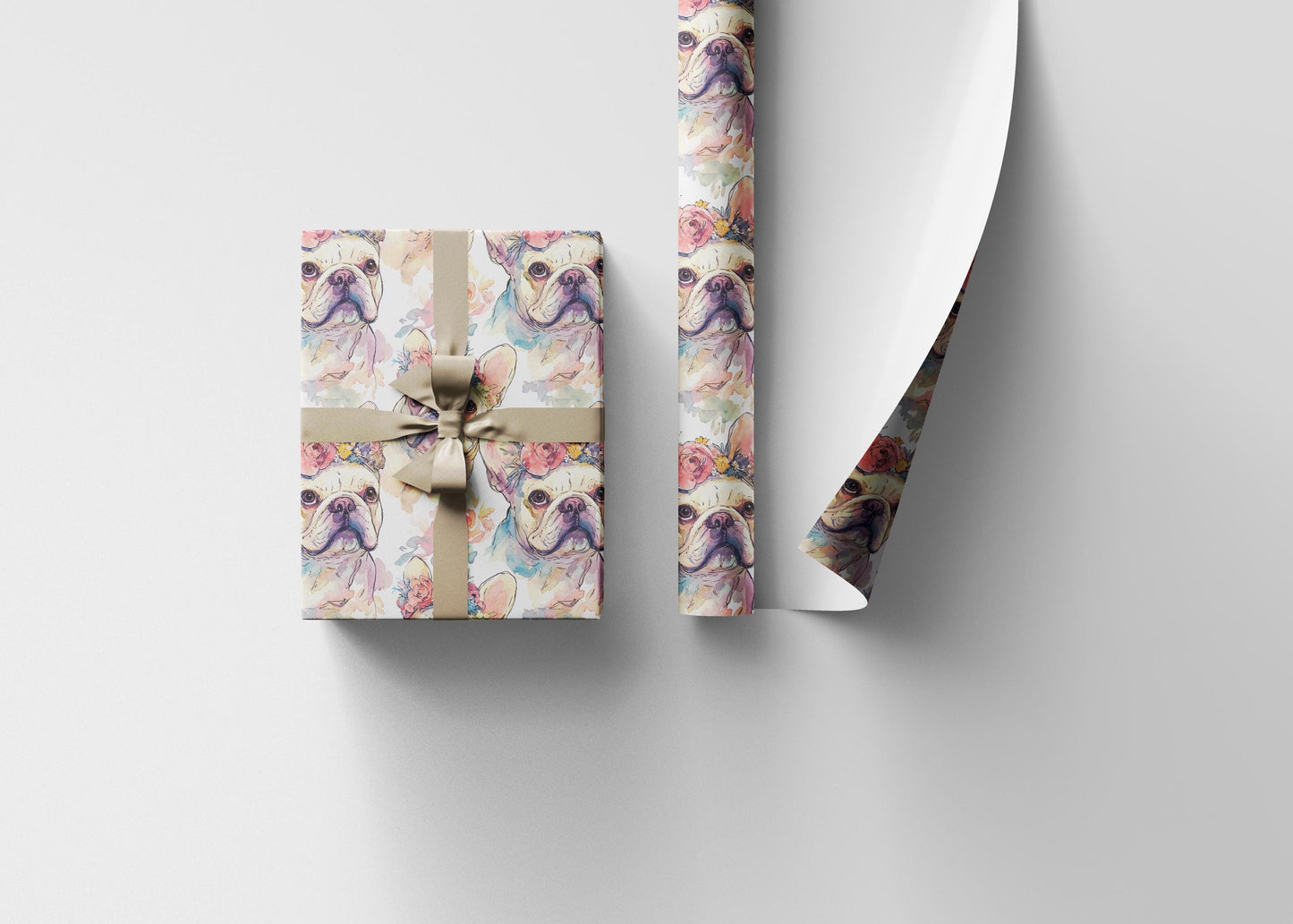 French Bulldog Wrapping Paper Roll with Cute Frenchie Design, Gift Wrap for Dog Mom, Dad, or Pet Lover Birthday and Holiday Gifts #1