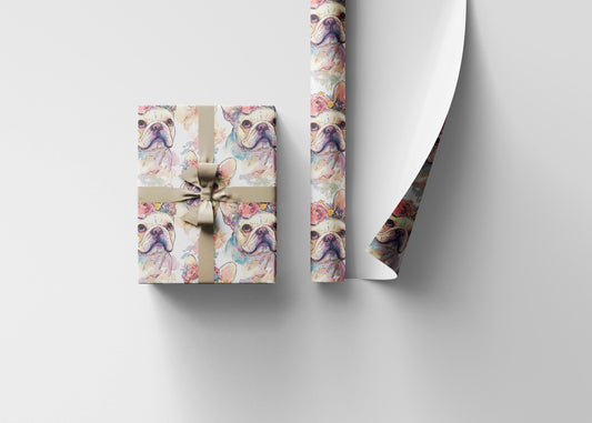 French Bulldog Wrapping Paper Roll with Cute Frenchie Design, Gift Wrap for Dog Mom, Dad, or Pet Lover Birthday and Holiday Gifts #1
