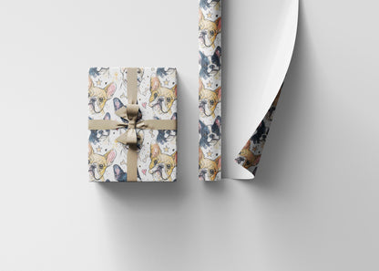 Cute French Bulldog Holiday Gift Wrap Roll, Wrapping Paper for Dog Lovers, Frenchie Moms and Pet Gift Wrapping Ideas #11