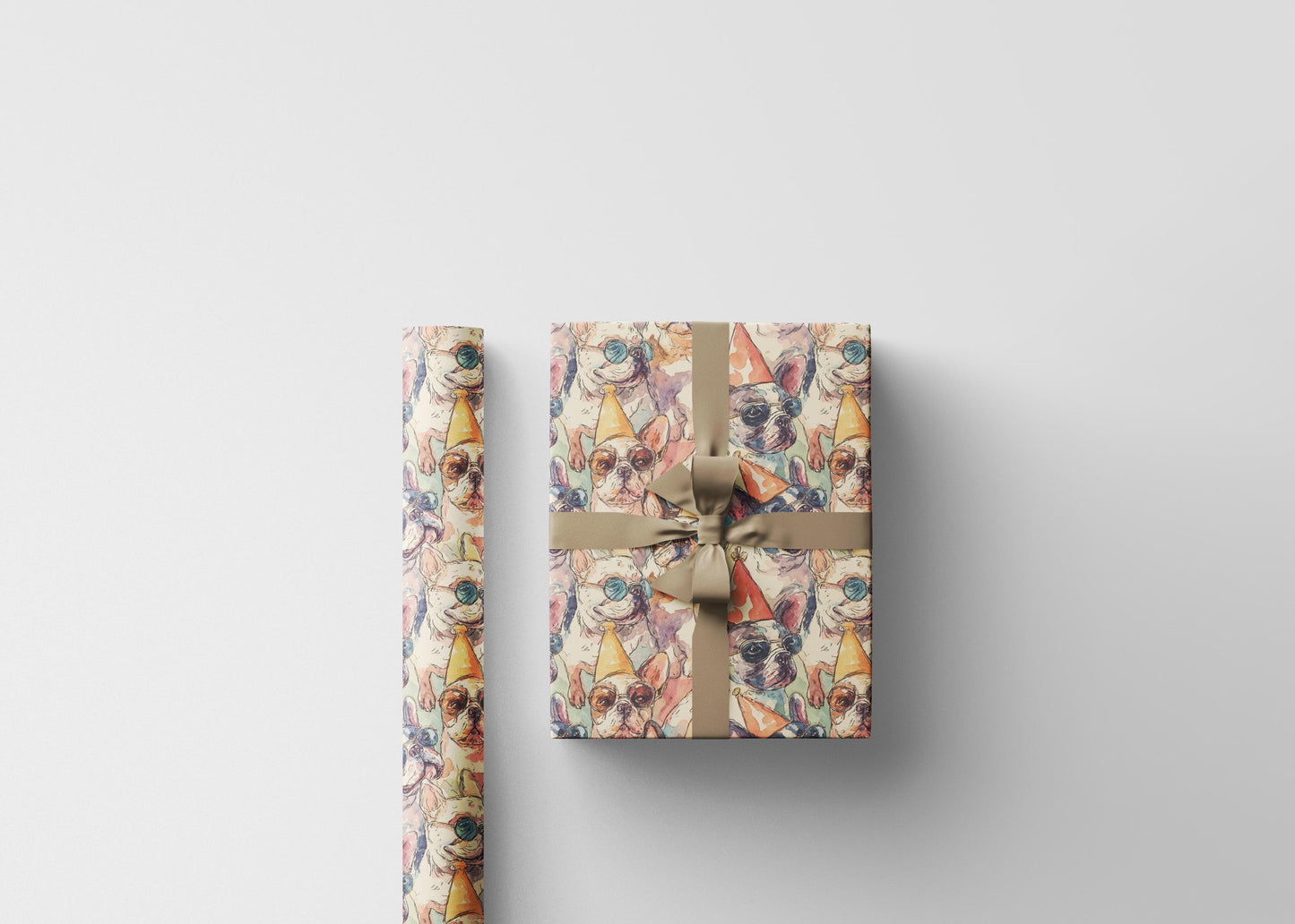 French Bulldog Holiday Wrapping Paper Roll, Festive Frenchie Gift Wrap for Dog Moms, Dads, and Animal Lovers #7