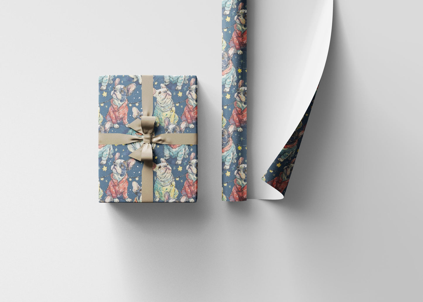 French Bulldog Lover Wrapping Paper Roll, Gift Wrap with Frenchie Design for Dog Moms, Dads, and Pet Parents Holidays #14