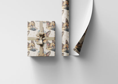 Birthday Wrapping Paper Roll with German Shepherd Design, Gift Wrap for Dog Parties, Pet Parents, and GSD Enthusiasts #15