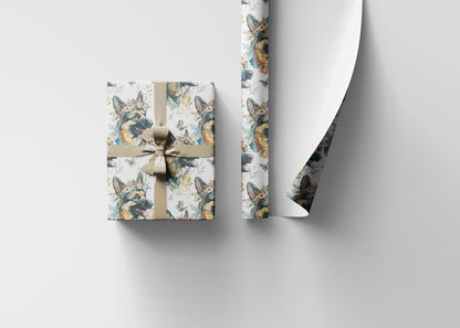 German Shepherd Wrapping Paper Roll with Dog Breed Print, Gift Wrap for GSD Lovers, Pet Owners, and Dog Moms or Dads Year-Round #4