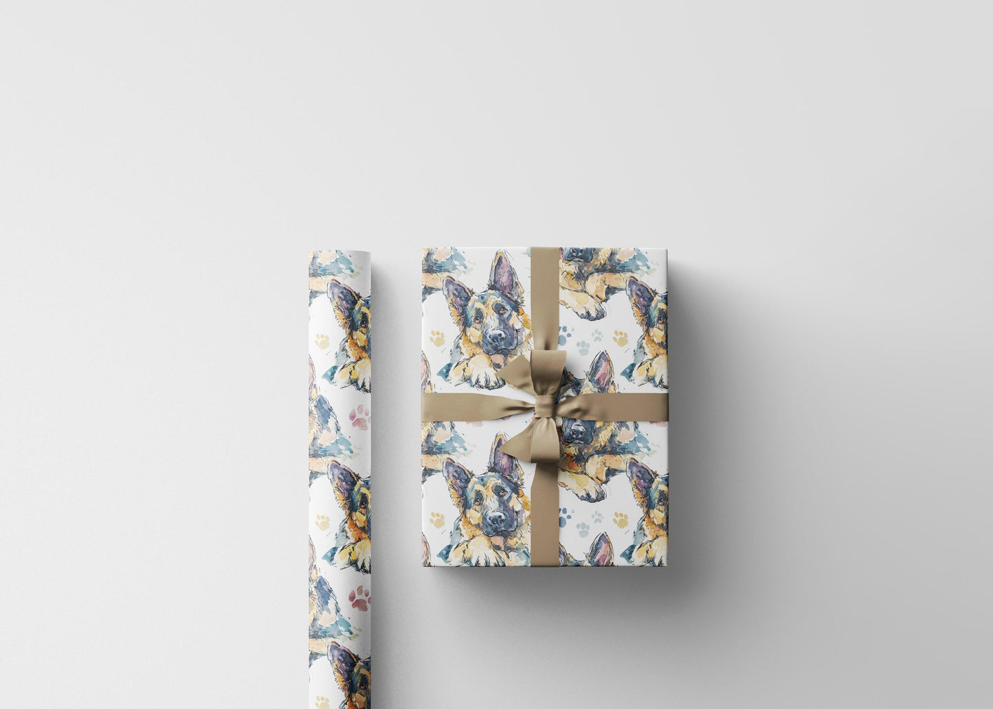 German Shepherd Wrapping Paper Roll for Dog Moms and Dads, Gift Wrap with GSD Print for Pet Owners and Trainers All-Year Gifting #7