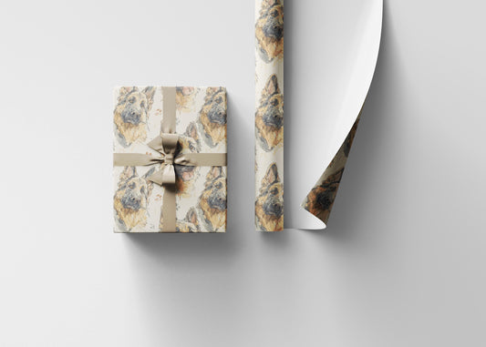 Pet Lover Wrapping Paper Roll with German Shepherd Design, Gift Wrap for Dog Parents, Birthday Gifts or Holiday Pet Presents #8