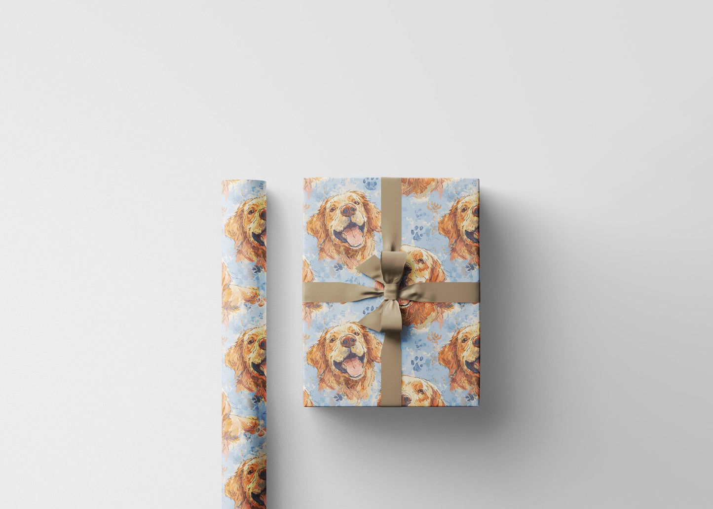 Golden Retriever Birthday Wrapping Paper Roll, Fun Gift Wrap for Pet Owners, Dog Party Gifts, and Dog-Themed Celebrations #9