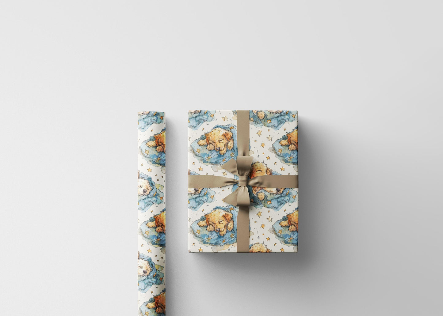 Golden Retriever Print Wrapping Paper Roll, Gift Wrap for Dog-Themed Presents, Great for Pet Birthdays and Holidays #14