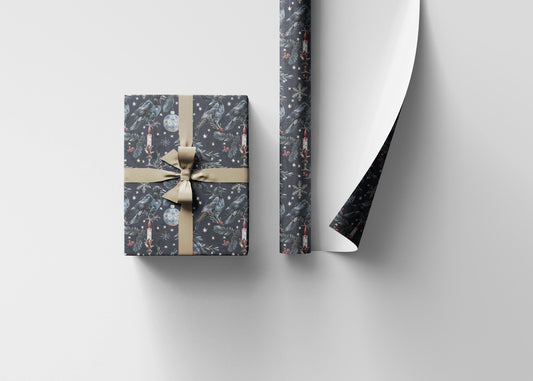 Skull Gift Wrap Roll for Christmas, Dark Gothic Wrapping Paper for Gothmas Parties and Gifts #6