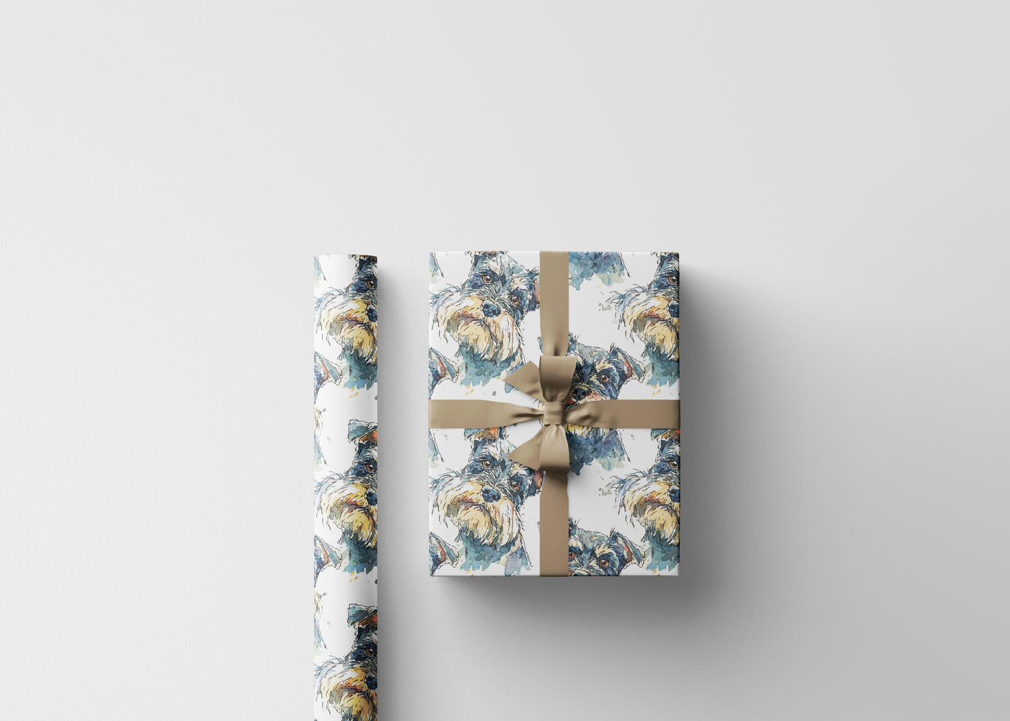 Dog Lover Gift Wrap Roll with Schnauzer Design, Wrapping Paper for Pet Lovers, Holidays, and Dog Birthdays #19