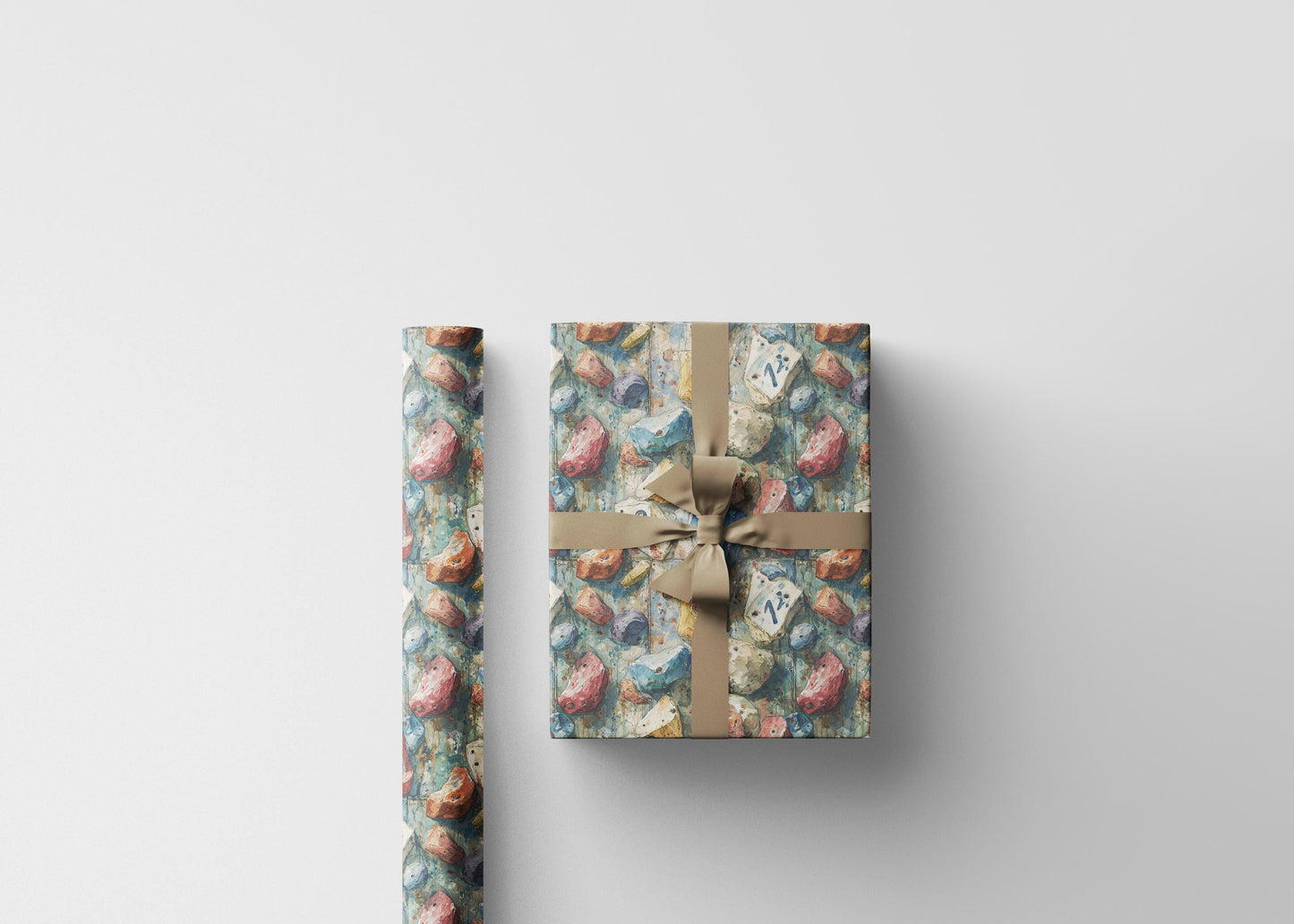 Adventure Lover Wrapping Paper Roll, Rock Climbing Themed Gift Wrap for Outdoor Sports and Mountain Climbing Fans #20