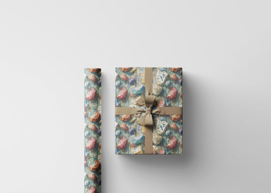 Adventure Lover Wrapping Paper Roll, Rock Climbing Themed Gift Wrap for Outdoor Sports and Mountain Climbing Fans #20