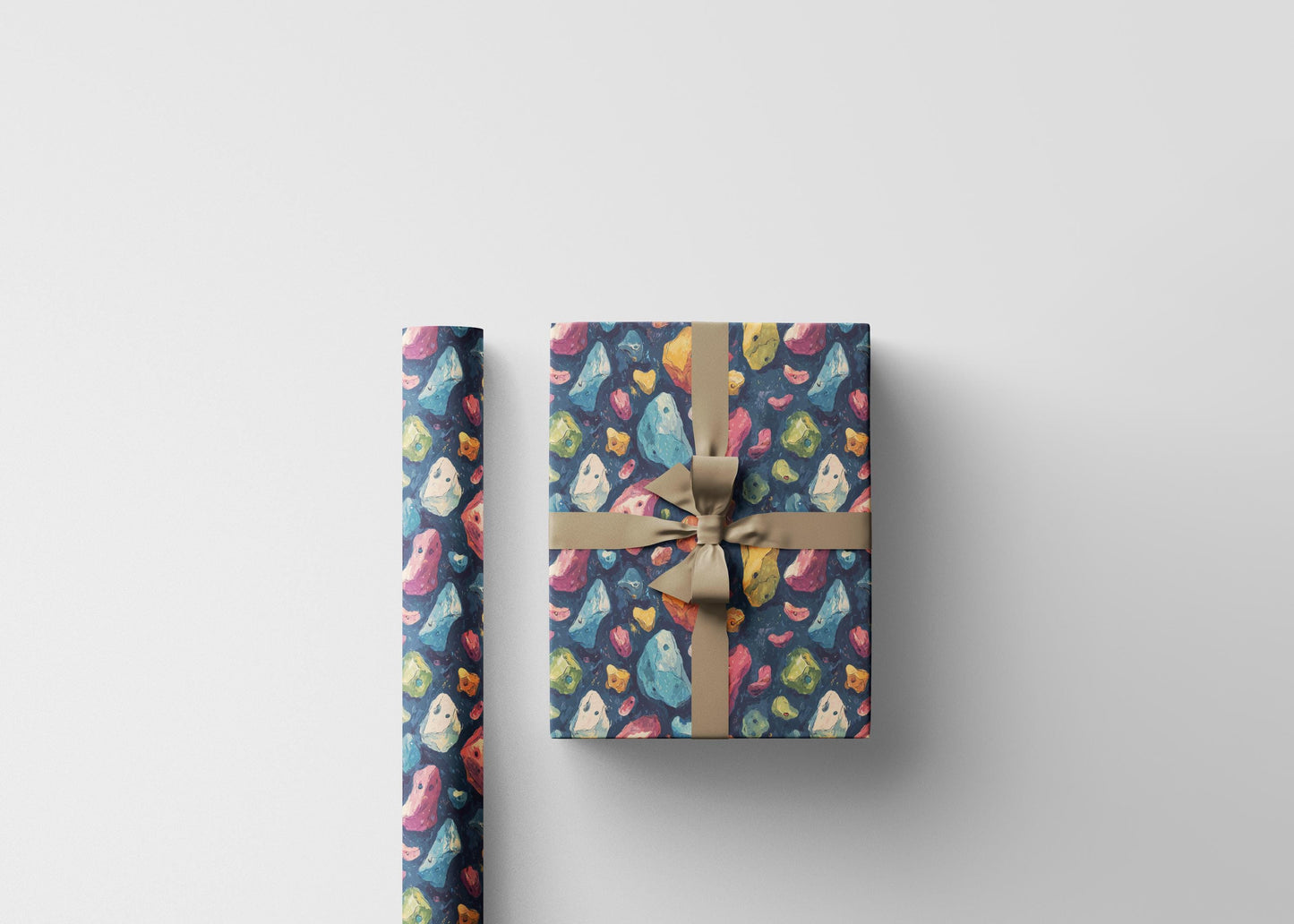 Climber Wrapping Paper Roll, Gift Wrap for Rock Wall Climbing Fans, Bouldering Enthusiasts, and Adventure Seekers #11