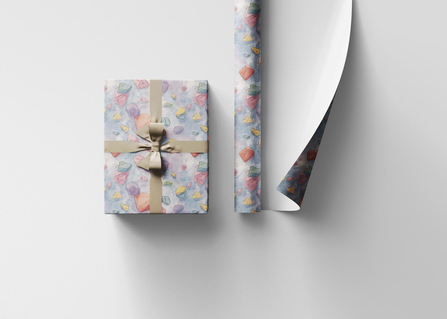 Rock Climbing Wrapping Paper Roll, Adventure Gift Wrap for Outdoor Enthusiasts, Hikers, and Mountain Sports Lovers #23