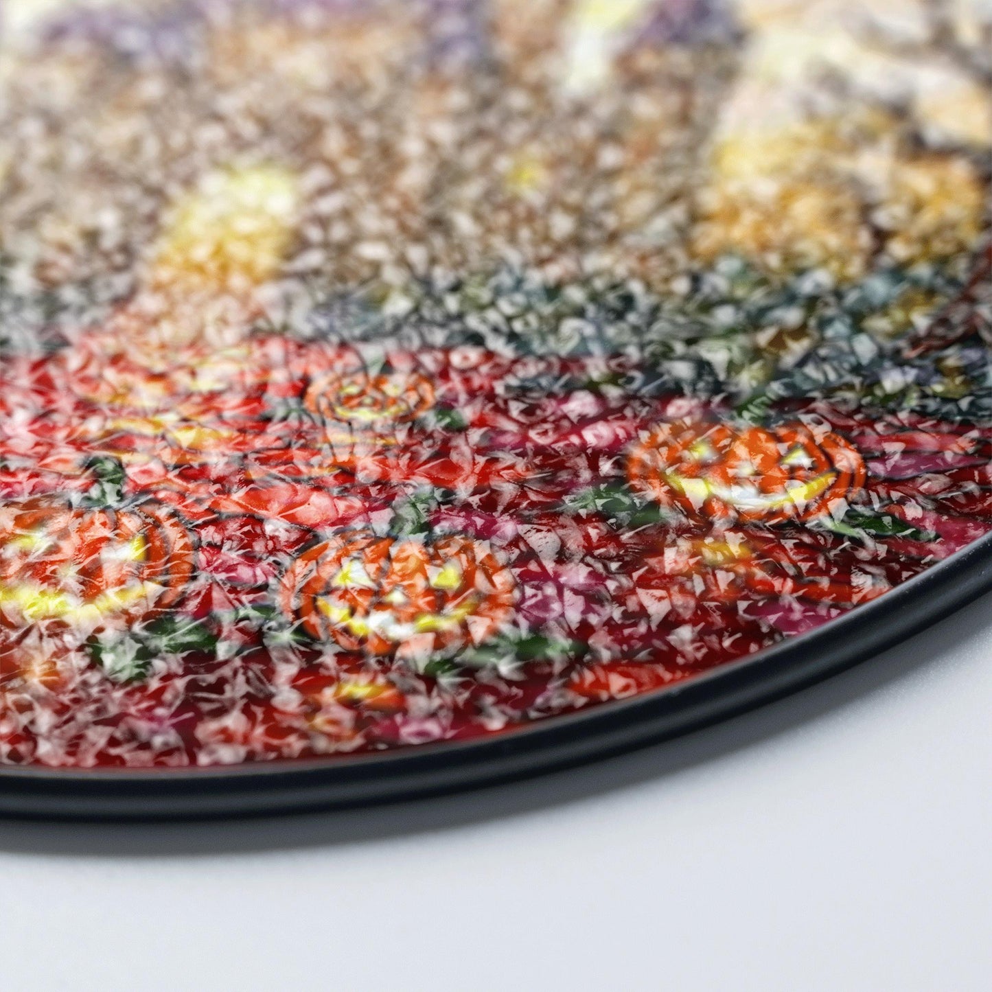 Suncatcher stained glass haunted castle with pumpkins Halloween gift for mom or spooky home decor